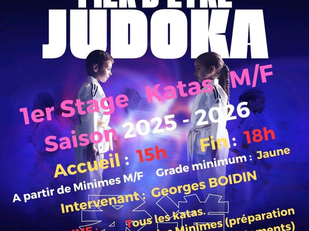 Image de l'actu '25 octobre : STAGE KATA JUDO à Ploërmel'